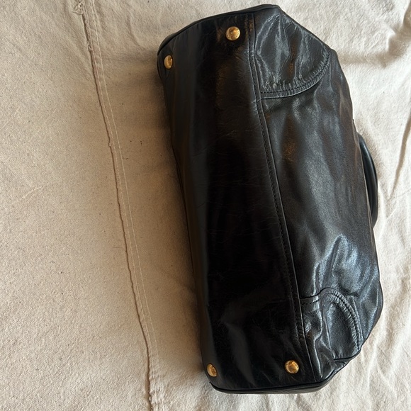 Prada Black Satchel Tote Authentic With Two Zippers - Picture 3 of 15